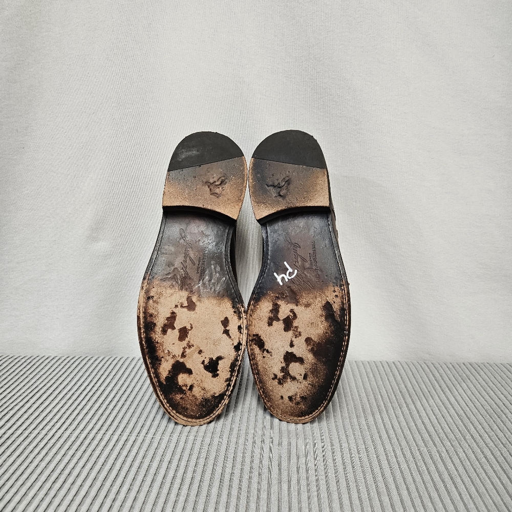 FRYE Shoes Mens 9 Brown James Double Monk Leather - Picture 9 of 9